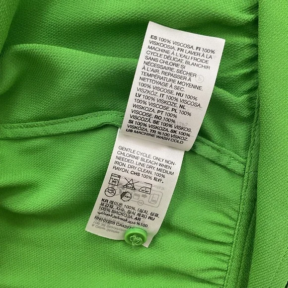 & Other Stories Wrap Blouse Bright Green Size EU 34 - Picture 11 of 11
